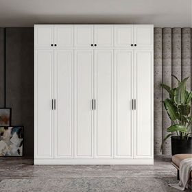 GuneyStore Milas 6 Kapaklı Komple MDF Yüklüklü Gardırop