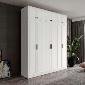 GuneyStore Milas 6 Kapaklı Komple MDF Yüklüklü Gardırop