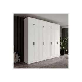 GuneyStore Milas 8 Kapaklı Komple MDF Yüklüklü Gardırop
