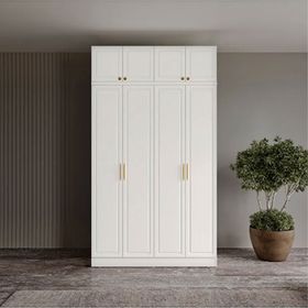 GuneyStore Milas Gold 4 Kapaklı Komple MDF Yüklüklü Gardırop