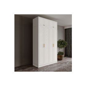 GuneyStore Milas Gold 4 Kapaklı Komple MDF Yüklüklü Gardırop