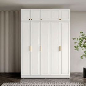GuneyStore Milas Gold 5 Kapaklı Komple MDF Yüklüklü Gardırop