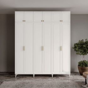 GuneyStore Milas Gold 6 Kapaklı Komple MDF Yüklüklü Gardırop