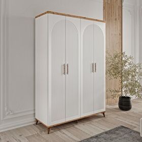 GuneyStore Nevada 4 Kapaklı Komple MDF Gardırop