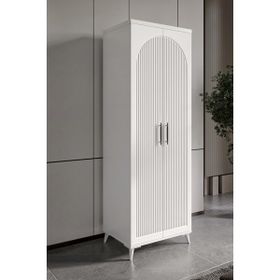 GuneyStore Oslo 2 Kapaklı Beyaz Gardırop