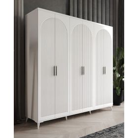 GuneyStore Oslo 6 Kapaklı Beyaz Gardırop