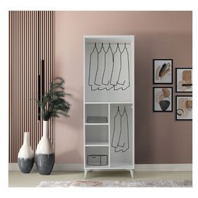 GuneyStore Paris 2 Kapaklı Beyaz Gardırop