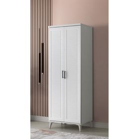 GuneyStore Paris 2 Kapaklı Beyaz Gardırop