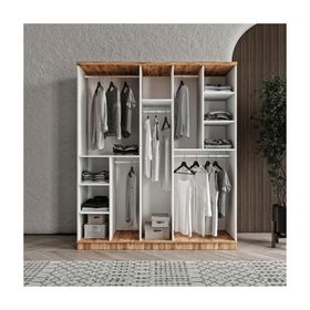 GuneyStore Rosa 5 Kapaklı Beyaz Gardırop