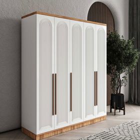 GuneyStore Rosa 5 Kapaklı Komple Mdf Gardırop