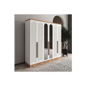 GuneyStore Rosa 6 Kapaklı Aynalı Komple MDF Gardırop