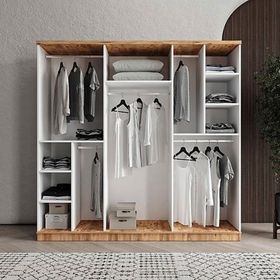 GuneyStore Rosa 6 Kapaklı Komple MDF Gardırop