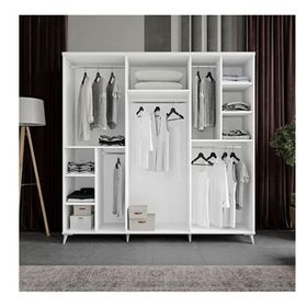GuneyStore Safir 6 Kapaklı Beyaz Gardırop