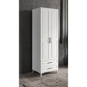 GuneyStore Sanat 2 Kapaklı Beyaz Gardırop