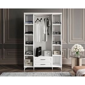GuneyStore Sanat 4 Kapaklı Beyaz Gardırop