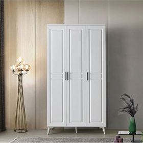 GuneyStore Sport 3 Kapaklı Beyaz Gardırop