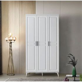 GuneyStore Sport 3 Kapaklı Komple Mdf Beyaz Gardırop
