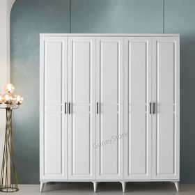 GuneyStore Sport 5 Kapaklı Beyaz Gardırop