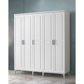 GuneyStore Sport 5 Kapaklı Beyaz Gardırop