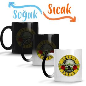 Guns N Roses 02 Kopya Sihirli Porselen Kupa