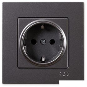 Günsan Çerçeve Hariç Eqona Metallic Füme Topraklı Priz