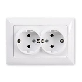Günsan Elektrik 01281100-100150 Visage İkili Beyaz Topraklı Priz