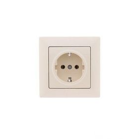 Günsan Elektrik 01281200-100115 Visage Krem Topraklı Priz
