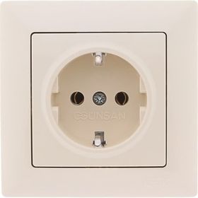 Günsan Elektrik 01281200-100115 Visage Krem Topraklı Priz