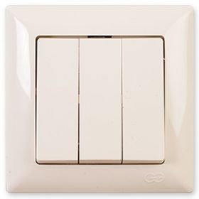 Günsan Elektrik 01281200-100160 Visage Krem Üçlü Anahtar