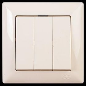 Günsan Elektrik 01281200-100160 Visage Krem Üçlü Anahtar