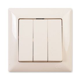 Günsan Elektrik 01281200-100160 Visage Krem Üçlü Anahtar