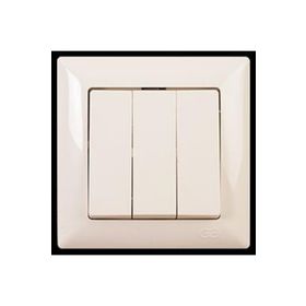 Günsan Elektrik 01281200-100160 Visage Krem Üçlü Anahtar