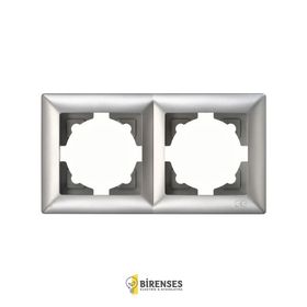 Günsan Elektrik 01281500-000141 Visage Gümüş İkili Çerçeve