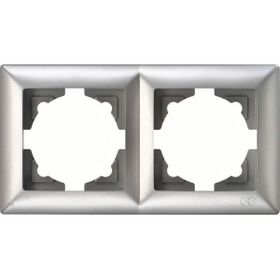 Günsan Elektrik 01281500-000141 Visage Gümüş İkili Çerçeve
