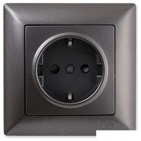 Günsan Elektrik 01281700-100116 Visage Çocuk Korumalı Füme Topraklı Priz