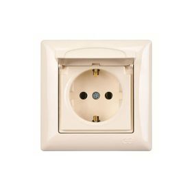 Günsan Elektrik 01282000-100117 Visage Kapaklı Ceviz Topraklı Priz