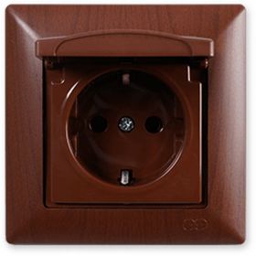 Günsan Elektrik 01282000-100117 Visage Kapaklı Ceviz Topraklı Priz