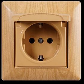 Günsan Elektrik 01282300-100117 Visage Kapaklı Akçaağaç Topraklı Priz