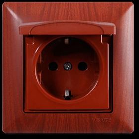 Günsan Elektrik 01282400-100117 Visage Kapaklı Kiraz Topraklı Priz
