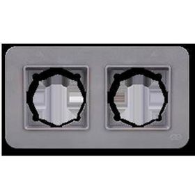 Günsan Elektrik 01371500-000141 Radius Gümüş İkili Çerçeve