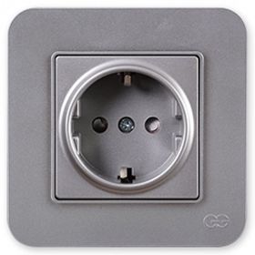 Günsan Elektrik 01371500-100116 Radius Çocuk Korumalı Gümüş Topraklı Priz