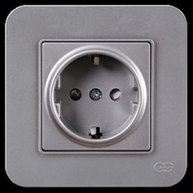 Günsan Elektrik 01371500-100116 Radius Çocuk Korumalı Gümüş Topraklı Priz
