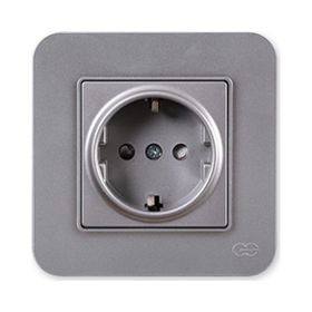 Günsan Elektrik 01371500-100116 Radius Çocuk Korumalı Gümüş Topraklı Priz