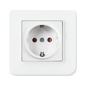 Günsan Elektrik 01379300-100138 Radius Çocuk Korumalı Kapaklı Fildişi Beyazı Topraklı Priz