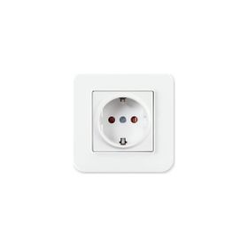 Günsan Elektrik 01379300-100138 Radius Çocuk Korumalı Kapaklı Fildişi Beyazı Topraklı Priz