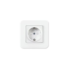 Günsan Elektrik 01379300-100138 Radius Çocuk Korumalı Kapaklı Fildişi Beyazı Topraklı Priz