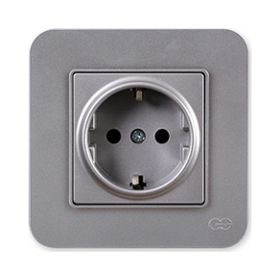 Günsan Elektrik 01381700-803115 Radius Design Füme-Gourmet Topraklı Priz