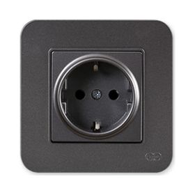 Günsan Elektrik 01381700-803115 Radius Design Füme-Gourmet Topraklı Priz