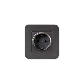 Günsan Elektrik 01381700-803115 Radius Design Füme-Gourmet Topraklı Priz