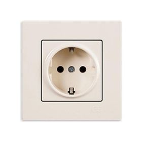 Günsan Elektrik 01401200-100115 Eqona Krem Topraklı Priz